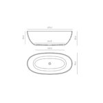 Baignoire blanche 170×82