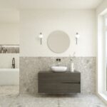 Pack ABEILLE + lavabo + miroir rond