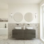 Pack ABEILLE + lavabo + miroir rond