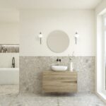 Pack ABEILLE + lavabo + miroir rond