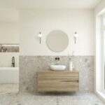 Pack ABEILLE + lavabo + miroir rond