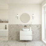 Pack ABEILLE + lavabo + miroir rond