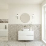 Pack ABEILLE + lavabo + miroir rond