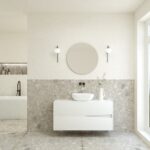 Pack ABEILLE + lavabo + miroir rond