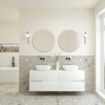 Pack ABEILLE + lavabo + miroir rond
