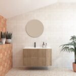Pack BRIDAN : Deux tiroirs + lavabo + miroir rond