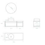 Pack BACHOT + évier + miroir rond