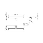 Applique murale LED noire Aurora