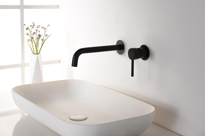 Évier encastré Corfou, tapis noir