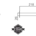 Robinet intégré Ibiza, tapis noir