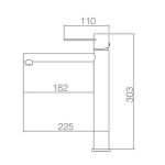 GRIFO LAVABO ALTO IBIZA NEGRO MATE