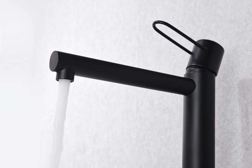 GRIFO LAVABO ALTO IBIZA NEGRO MATE