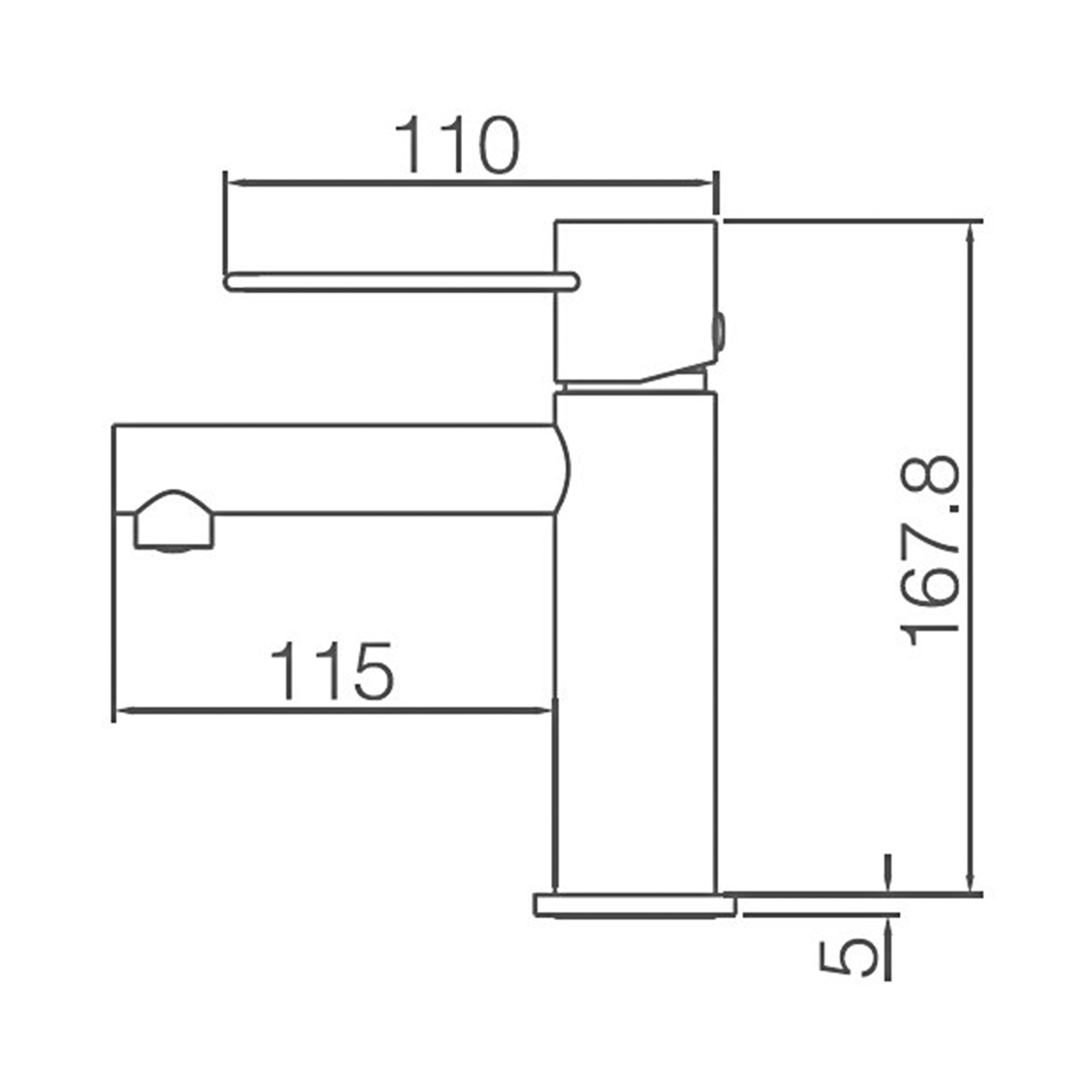 Robinet de lavabo Ibiza noir mat