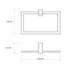 Anneau porte-serviettes KARA noir mat, 24 cm