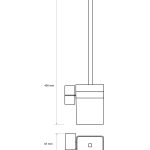 Escobillero redondeado KARA negro mate