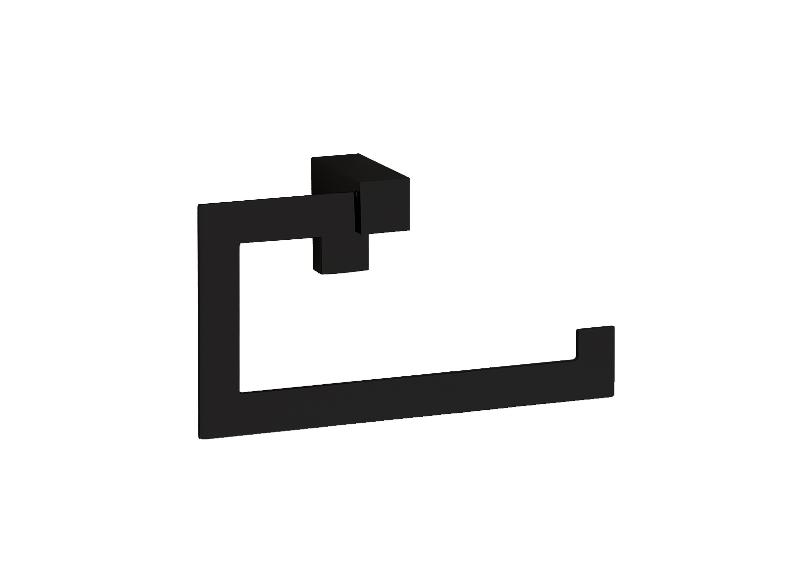 KARA petit modèle noir mat porte-serviette, 21 cm