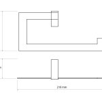 KARA petit modèle noir mat porte-serviette, 21 cm