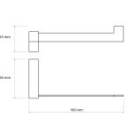 Portarrollo reserva KARA negro mate 16cm