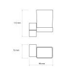 Portavasos KARA negro mate