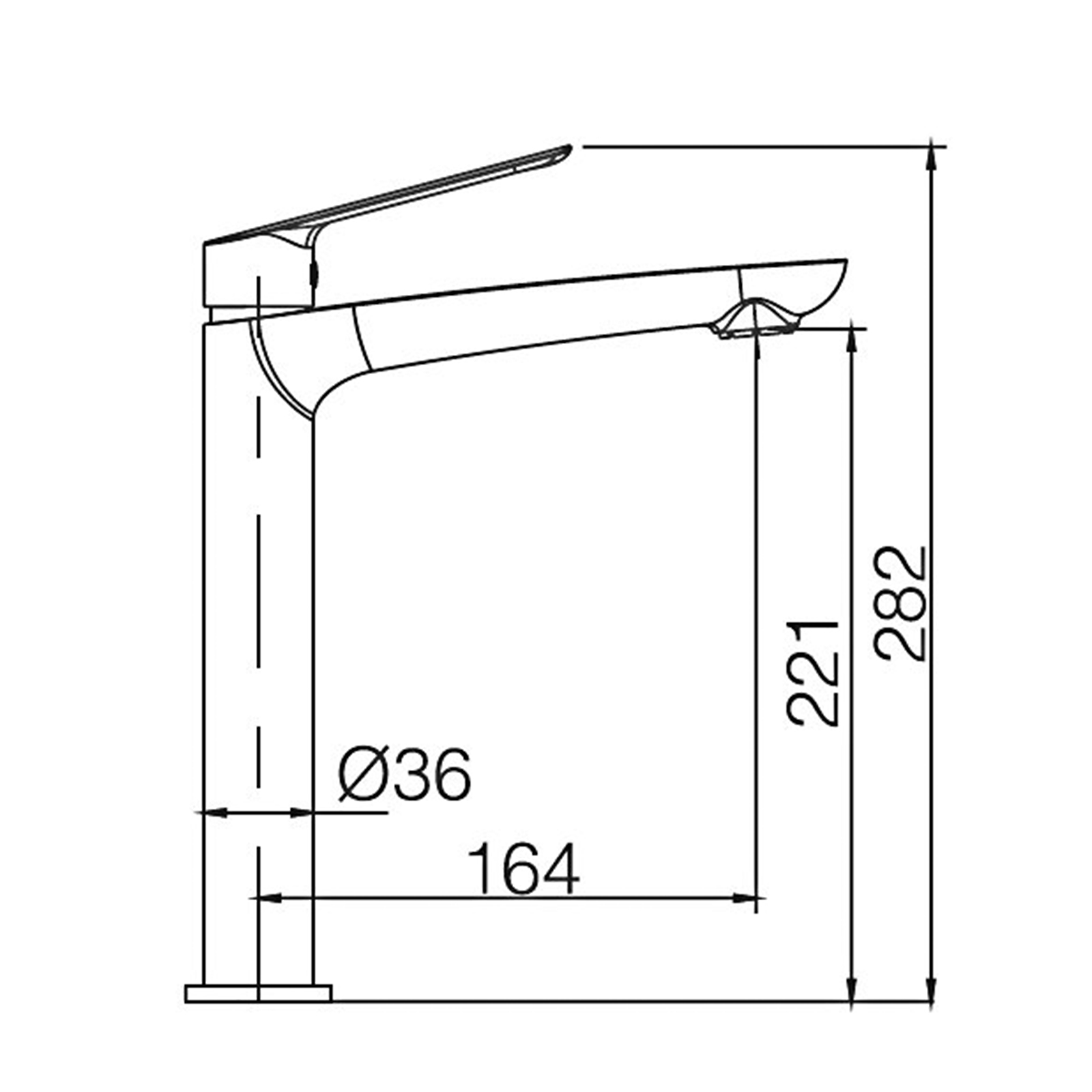 Robinet pour lavabo Haut MALLORCA blanc mat