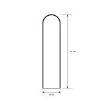 Miroir NATALIA CUT Noir 350 x 1500