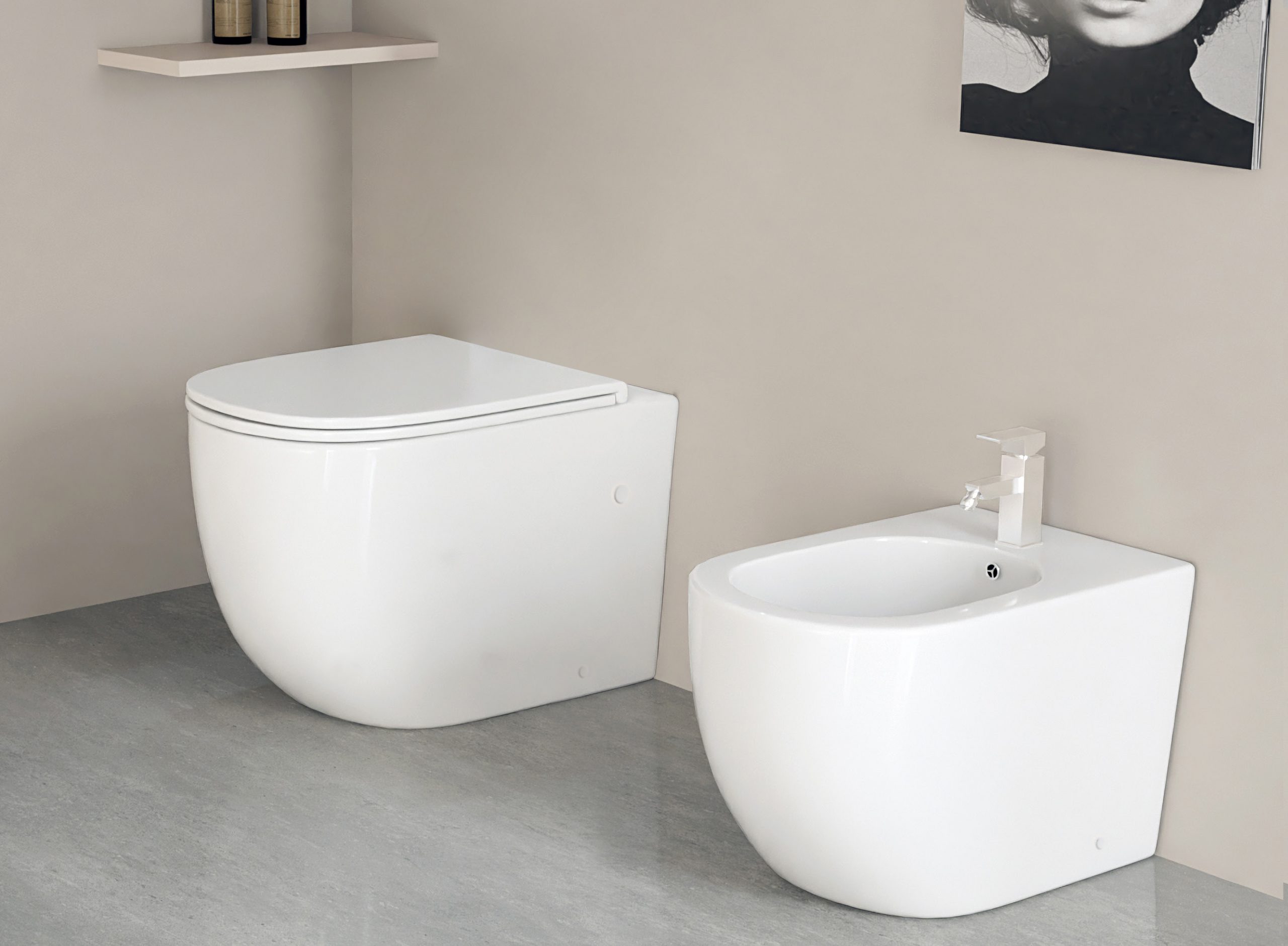 WC suspendu Molene, blanc éclatant