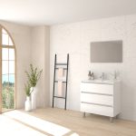 Pack ALEGHE + lavabo + espejo liso