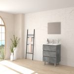 Pack ALEGHE + lavabo + espejo liso