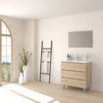 Pack ALEGHE + lavabo + espejo liso