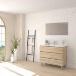 Pack ALEGHE + lavabo + espejo liso