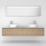 Pack Amiens con doble lavabo sobreencimera redondo y espejo led