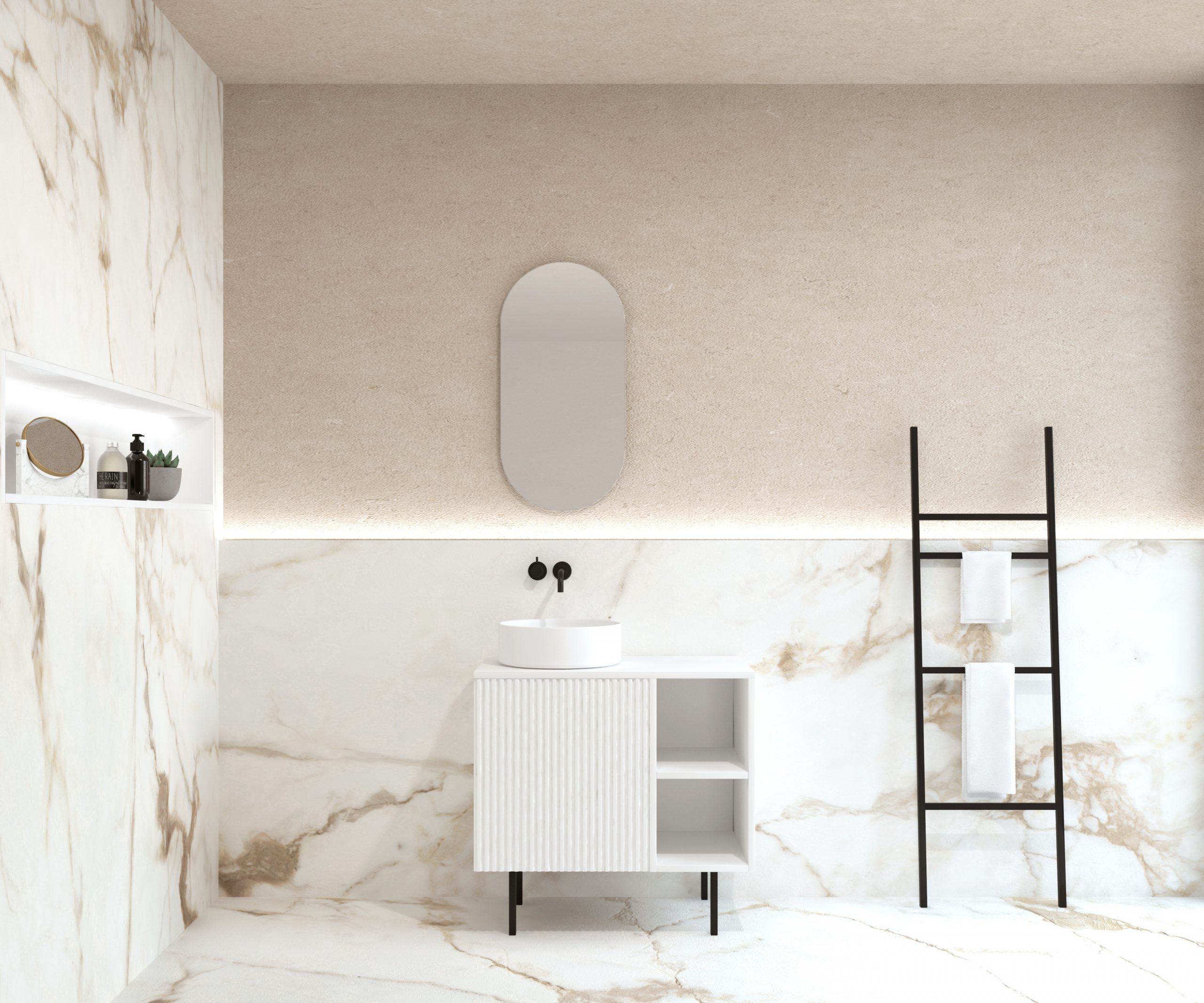 Pack AUNIS + lavabo + capsule miroir