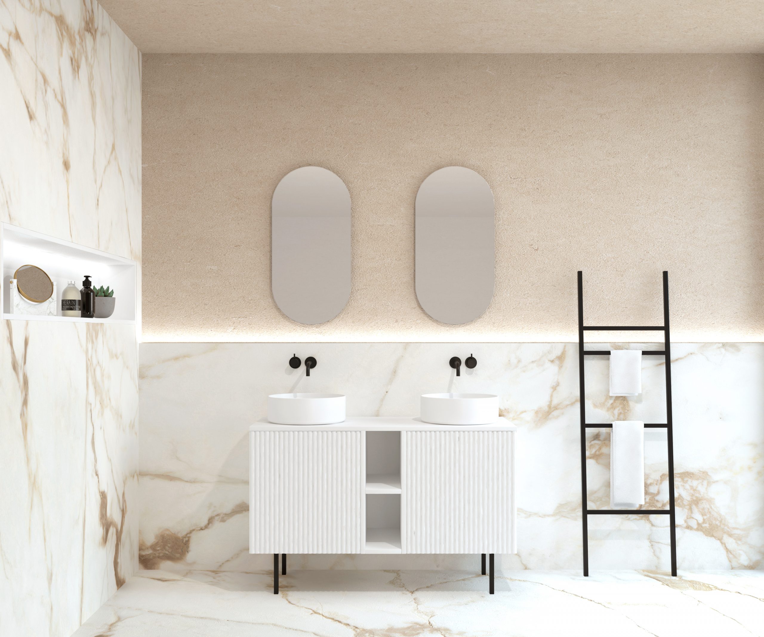 Pack AUNIS + lavabo + capsule miroir