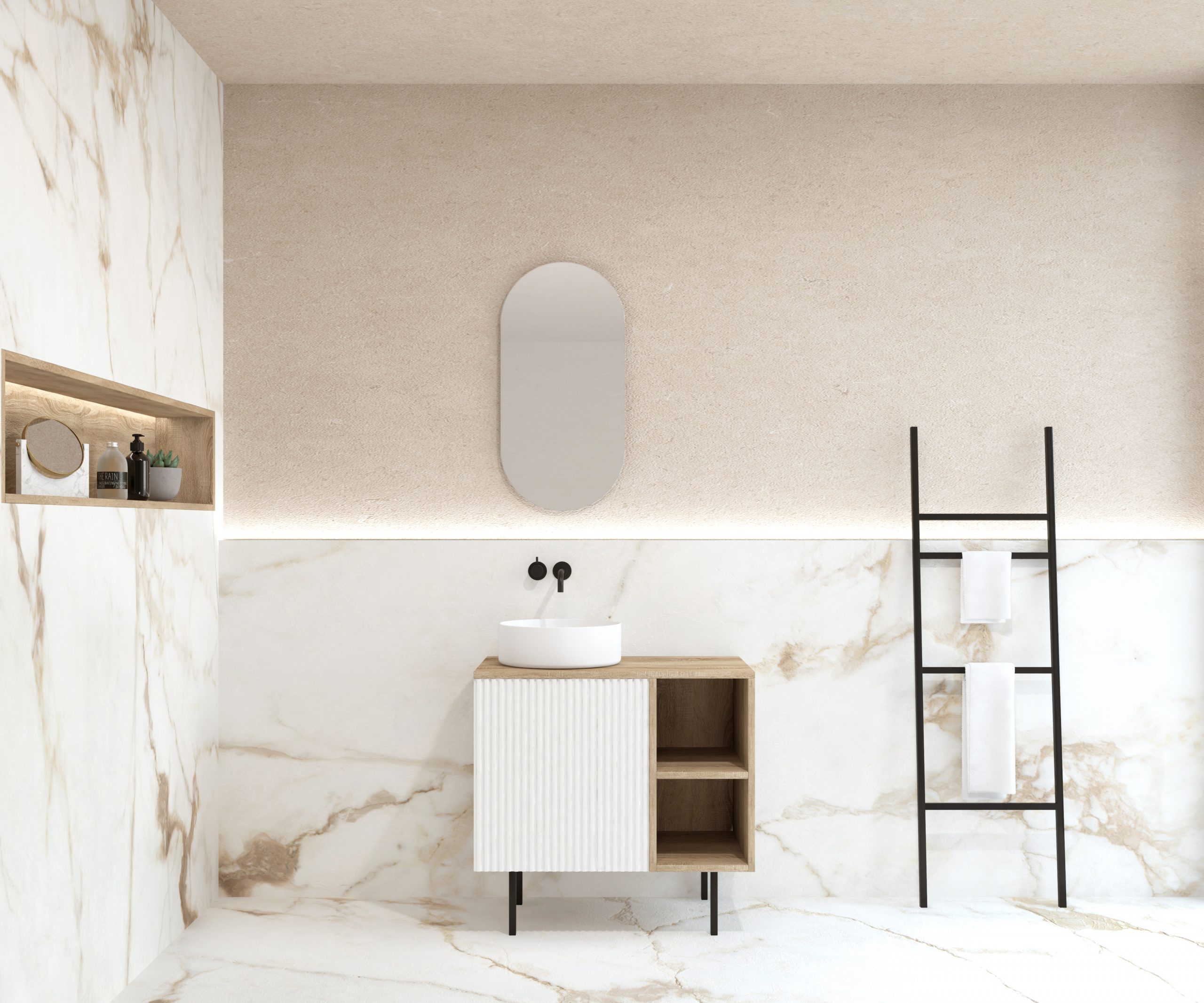 Pack AUNIS + lavabo + capsule miroir