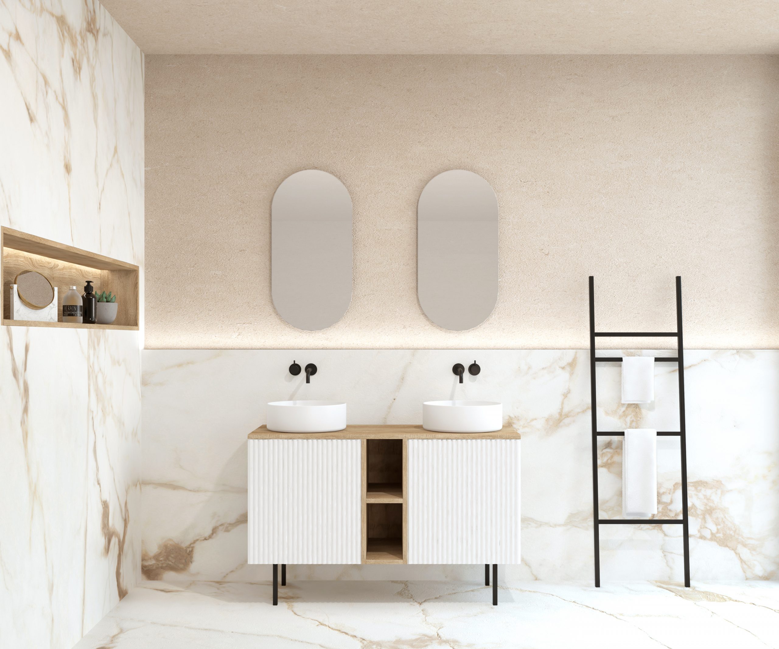 Pack AUNIS + lavabo + capsule miroir