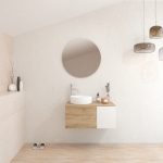 Pack BARDOT + lavabo + miroir rond