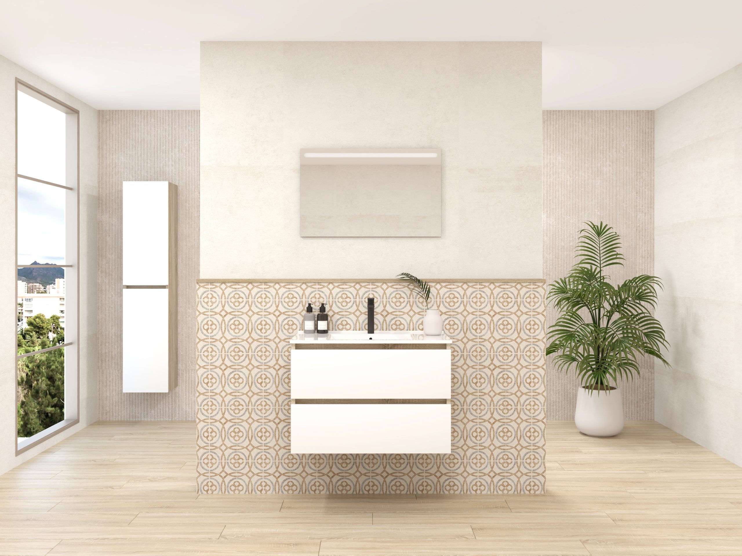 Pack BAKER + lavabo + espejo LED