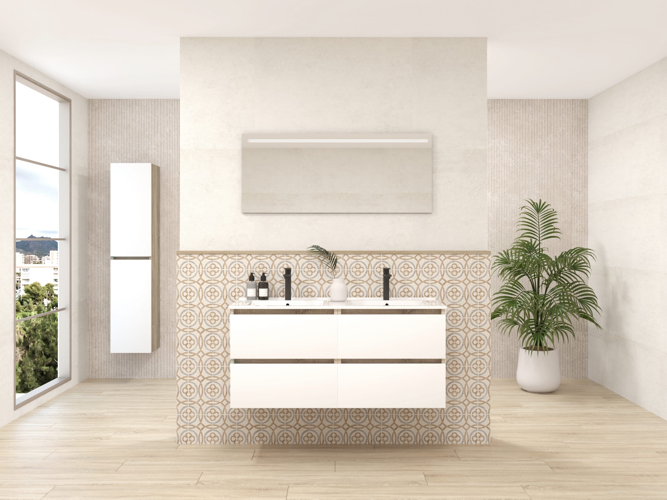 Pack BAKER + lavabo + espejo LED