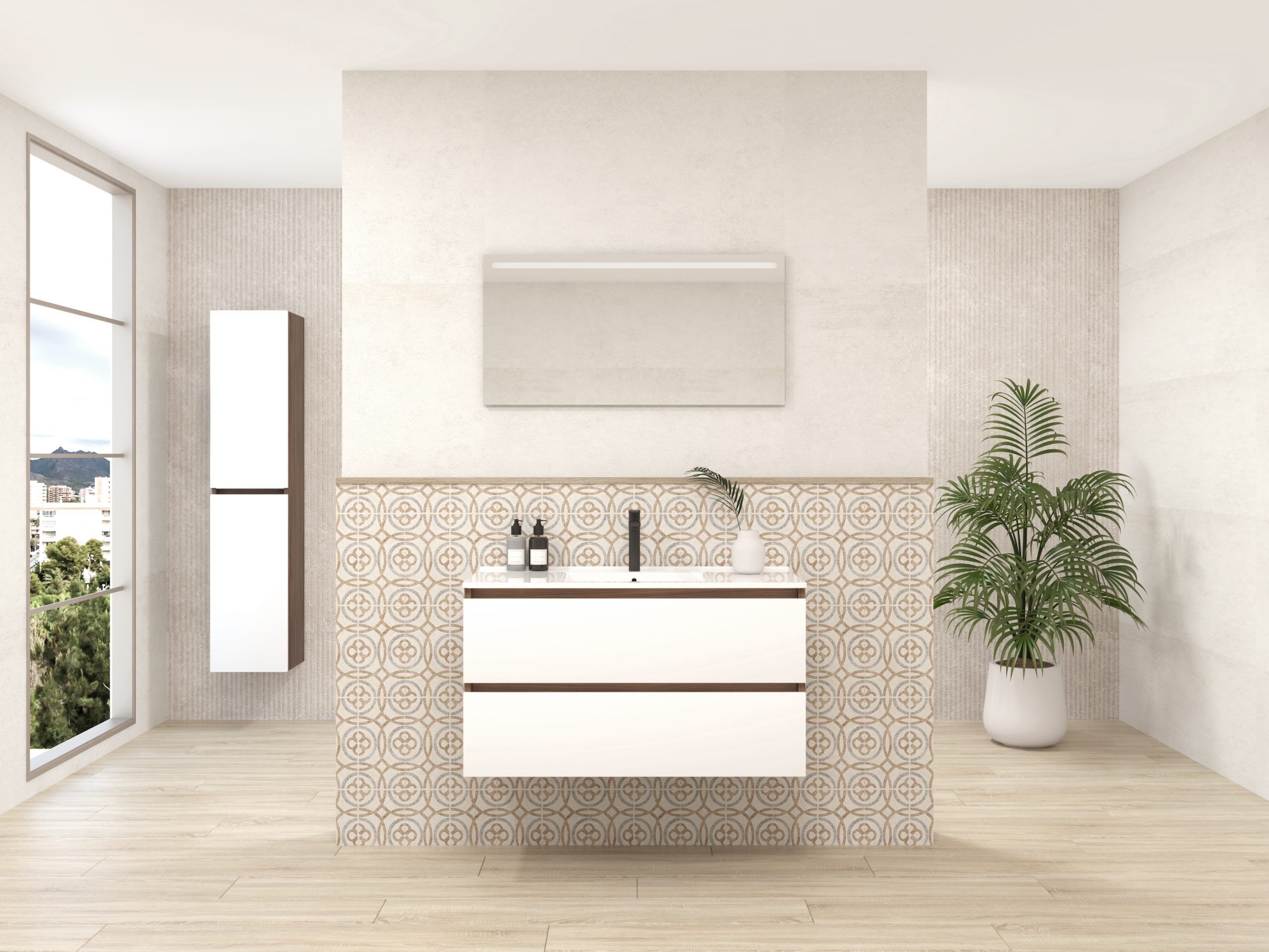 Pack BAKER + lavabo + espejo LED