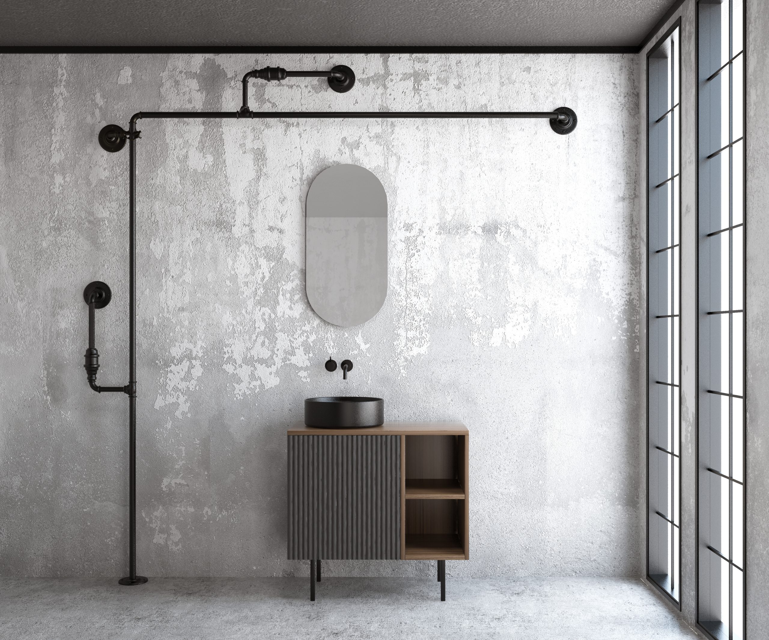 Pack BASTIEN + évier + capsule miroir