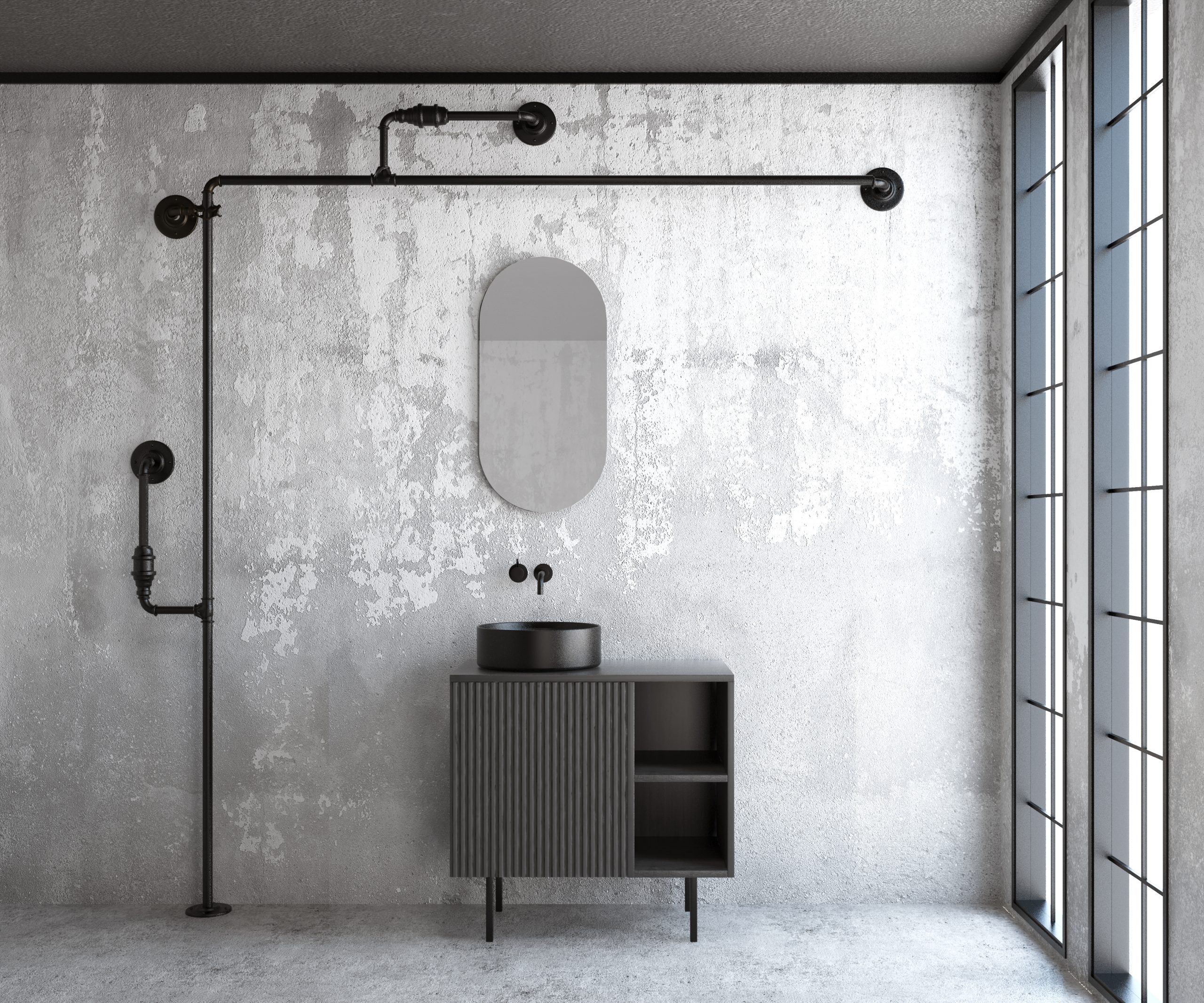 Pack BASTIEN + évier + capsule miroir