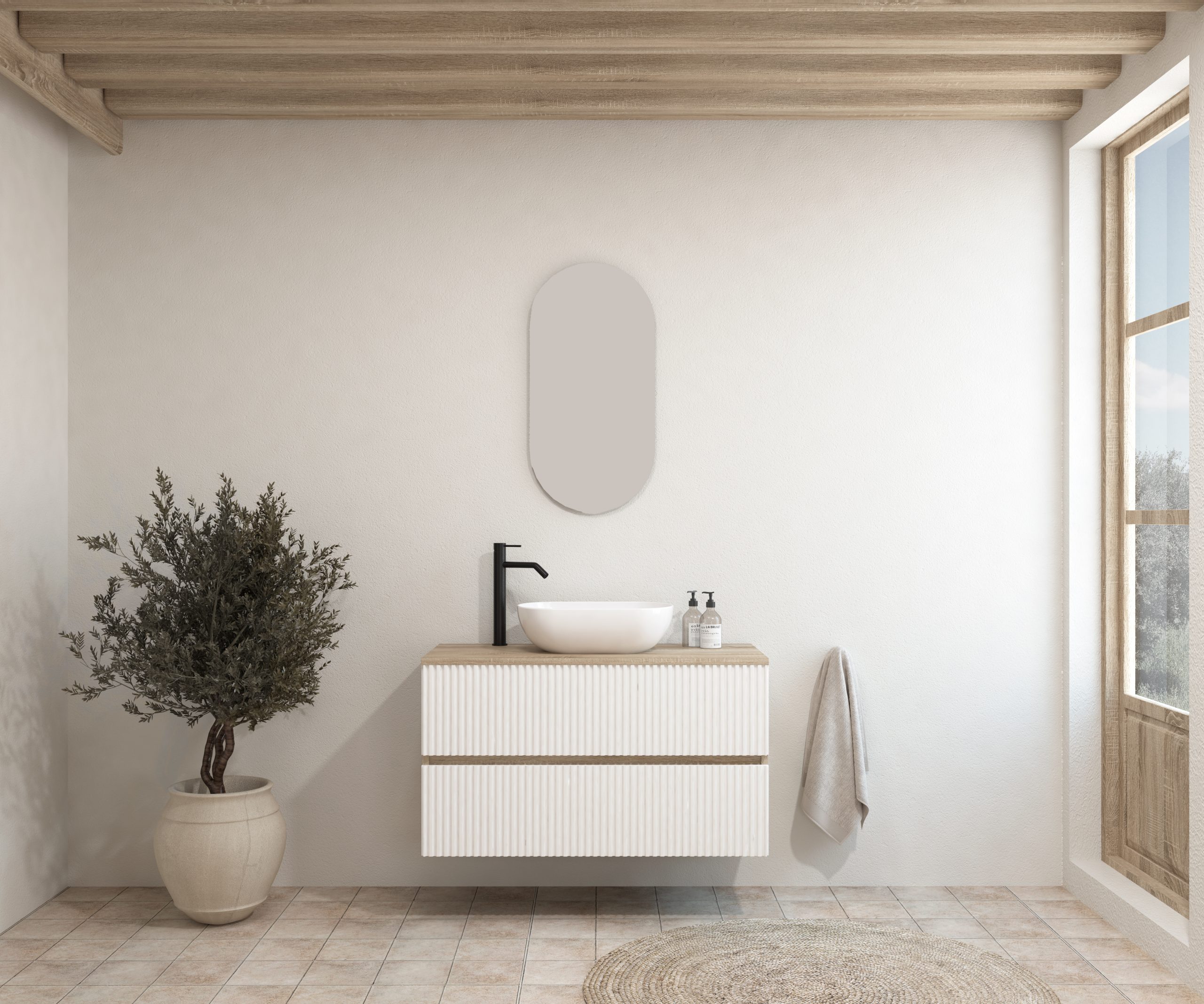 Pack BACHELIER + lavabo + espejo cápsula