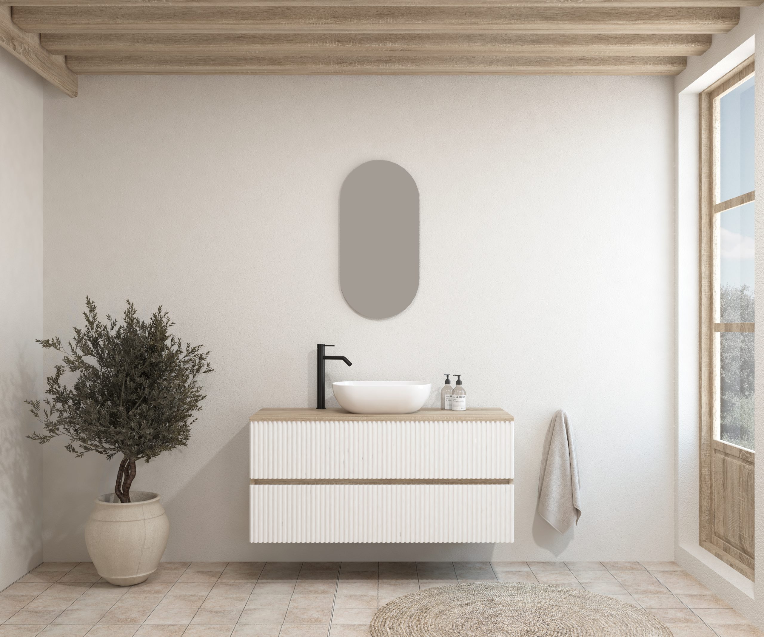 Pack BACHELIER + lavabo + espejo cápsula