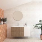 Pack BRIDAN : Deux tiroirs + lavabo + miroir rond
