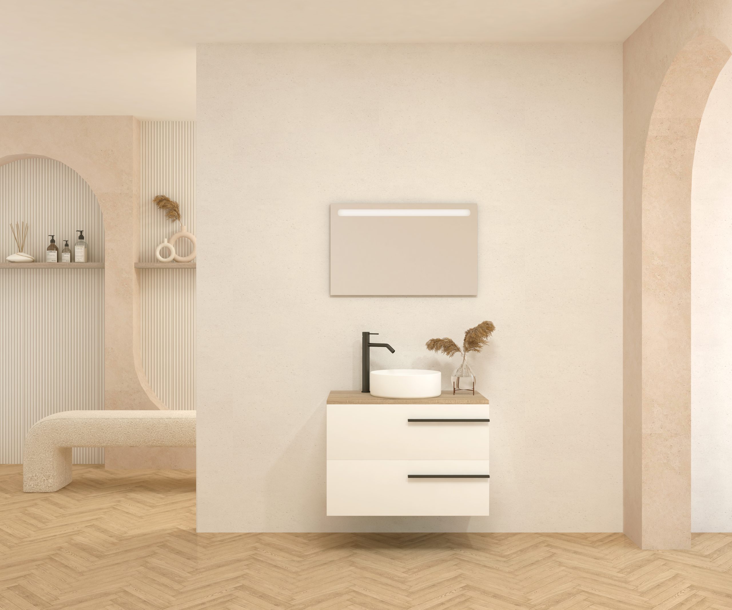 Pack BERTHELOT + évier + miroir LED