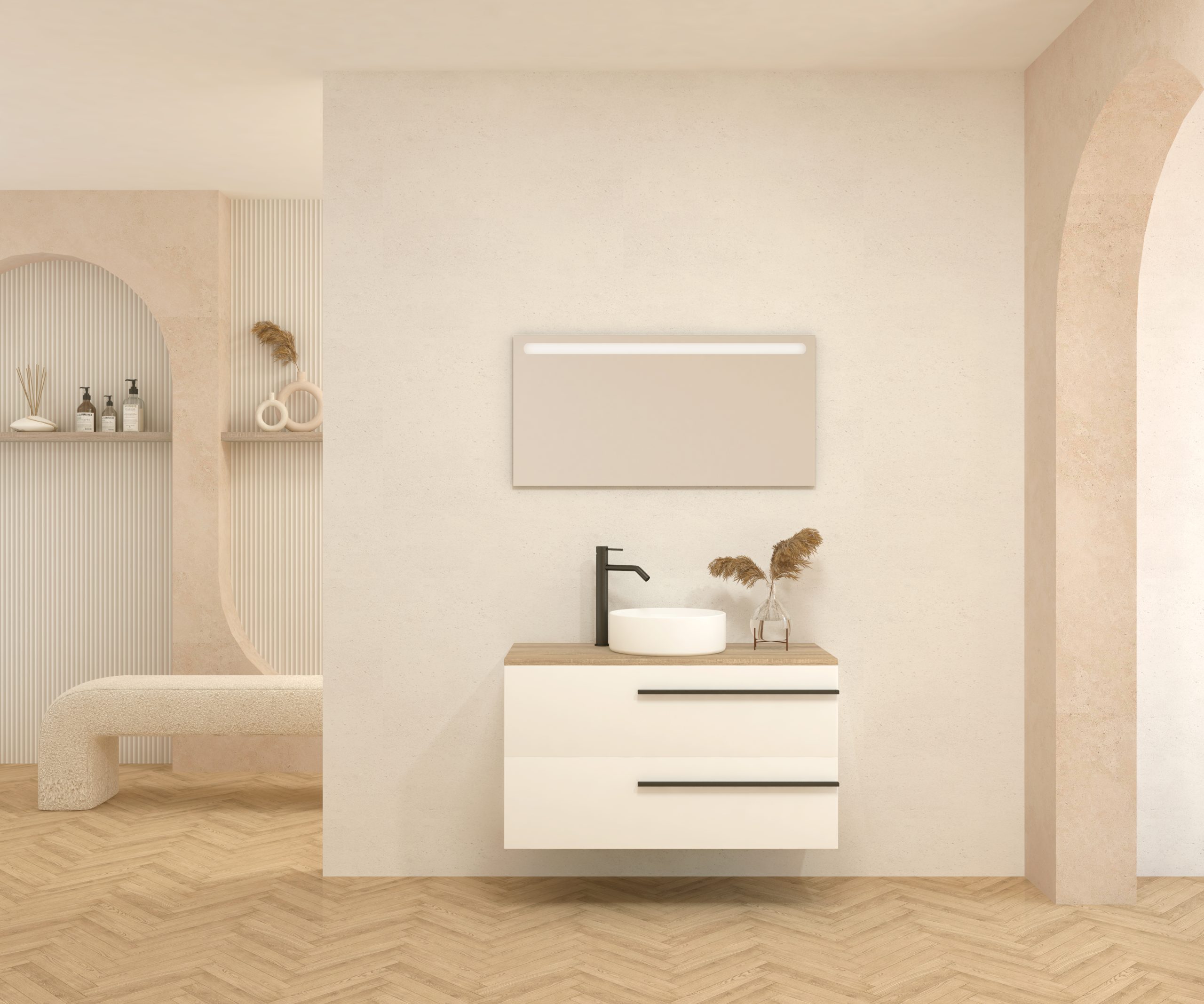 Pack BERTHELOT + évier + miroir LED