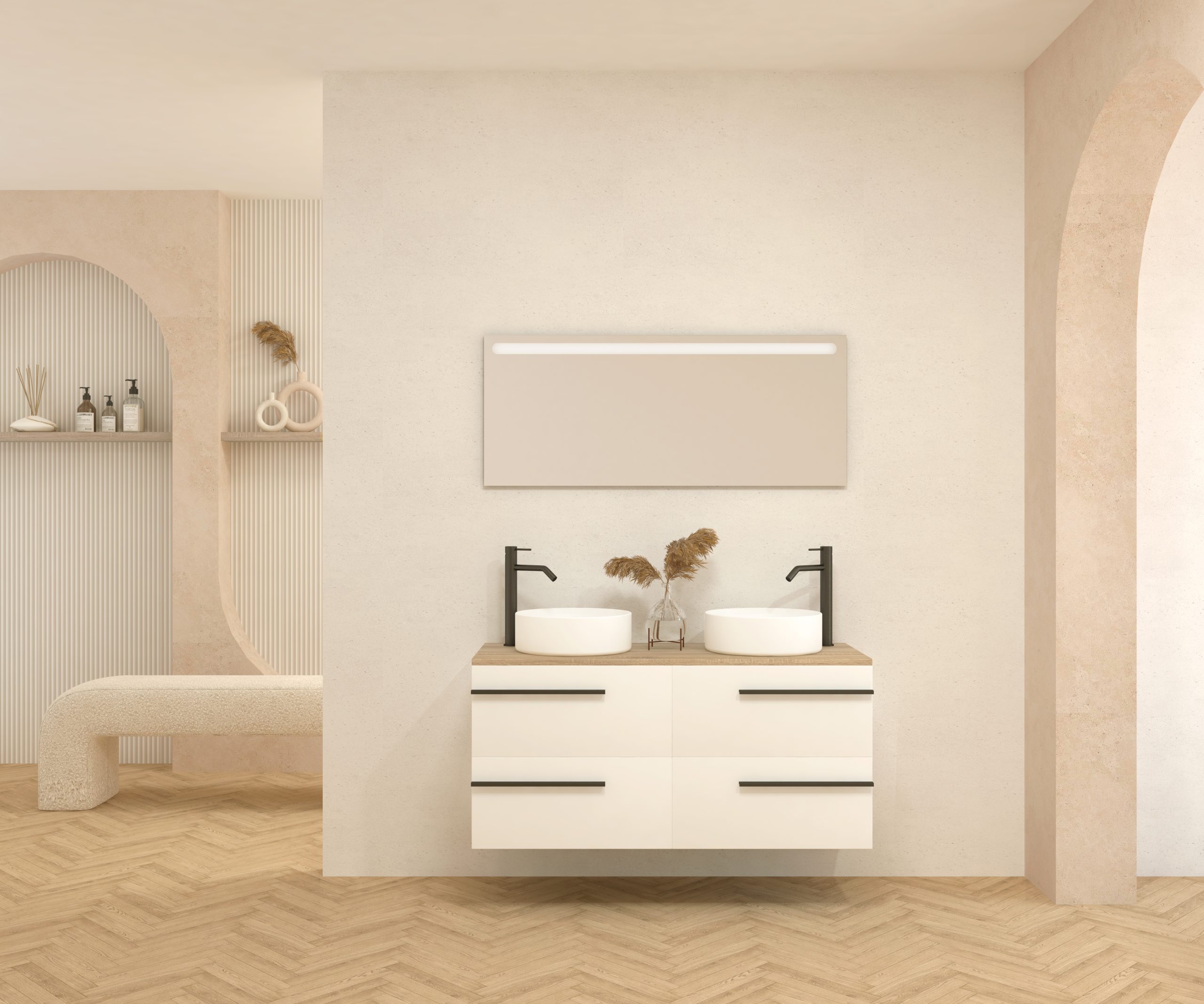 Pack BERTHELOT + évier + miroir LED