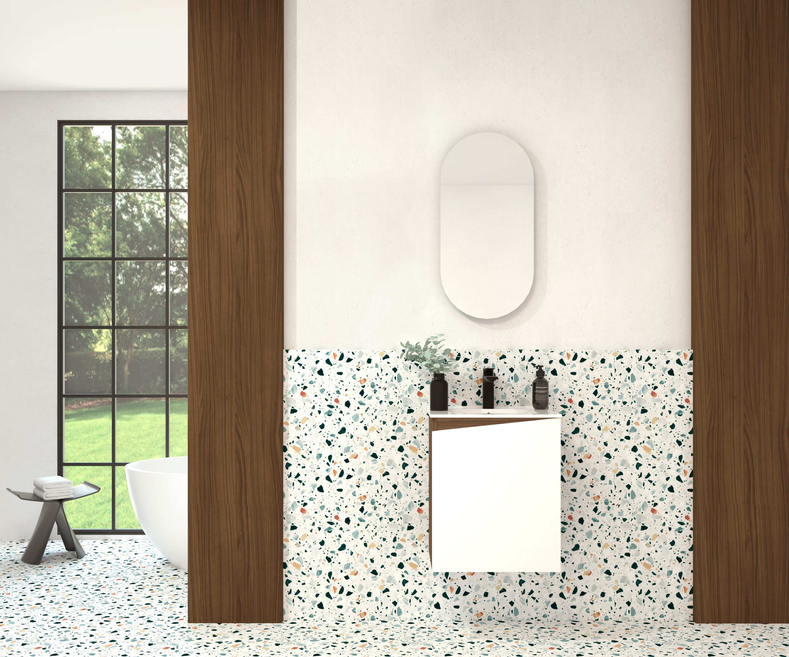 Pack COUSTOU + évier + capsule miroir