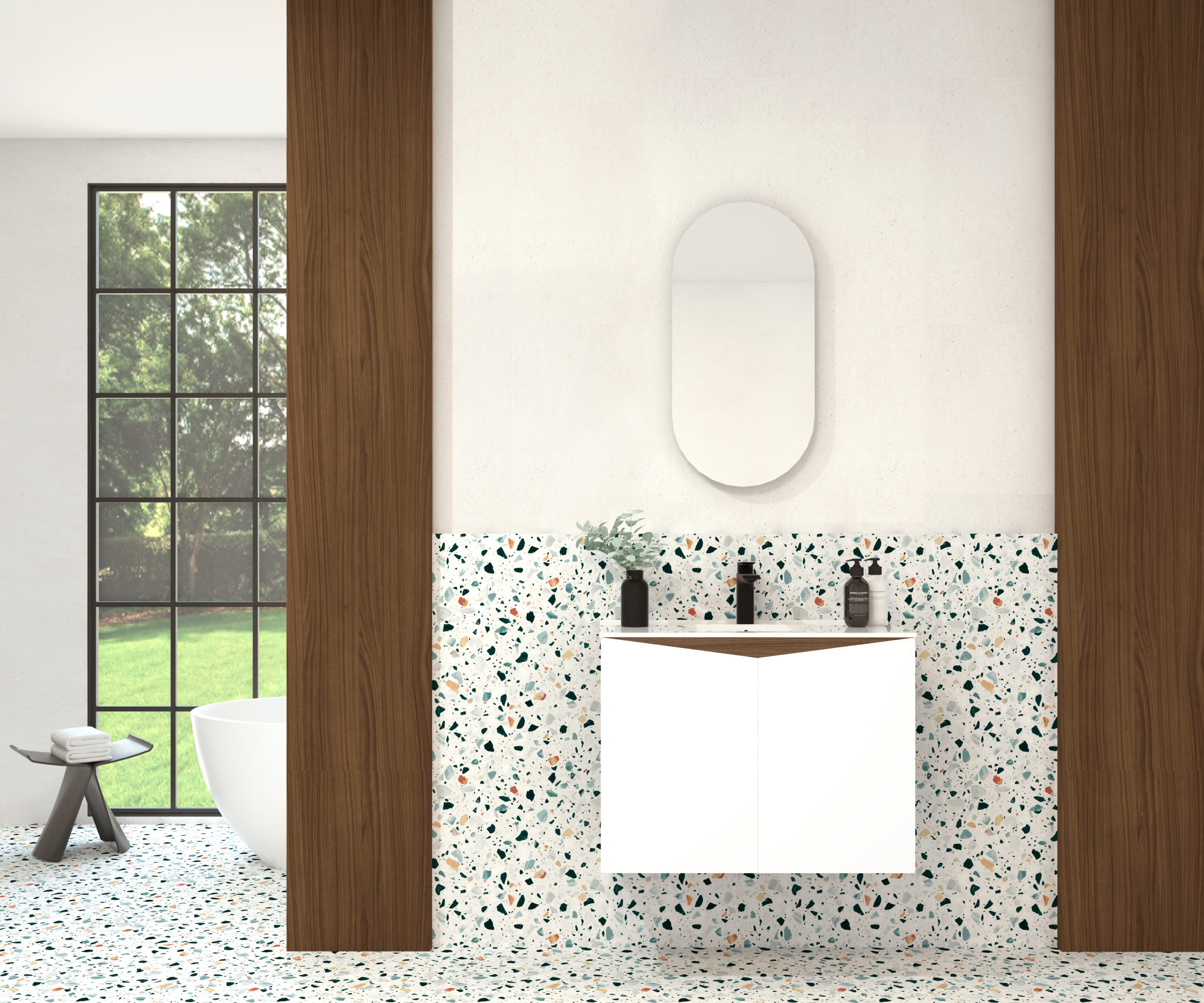 Pack COUSTOU + évier + capsule miroir