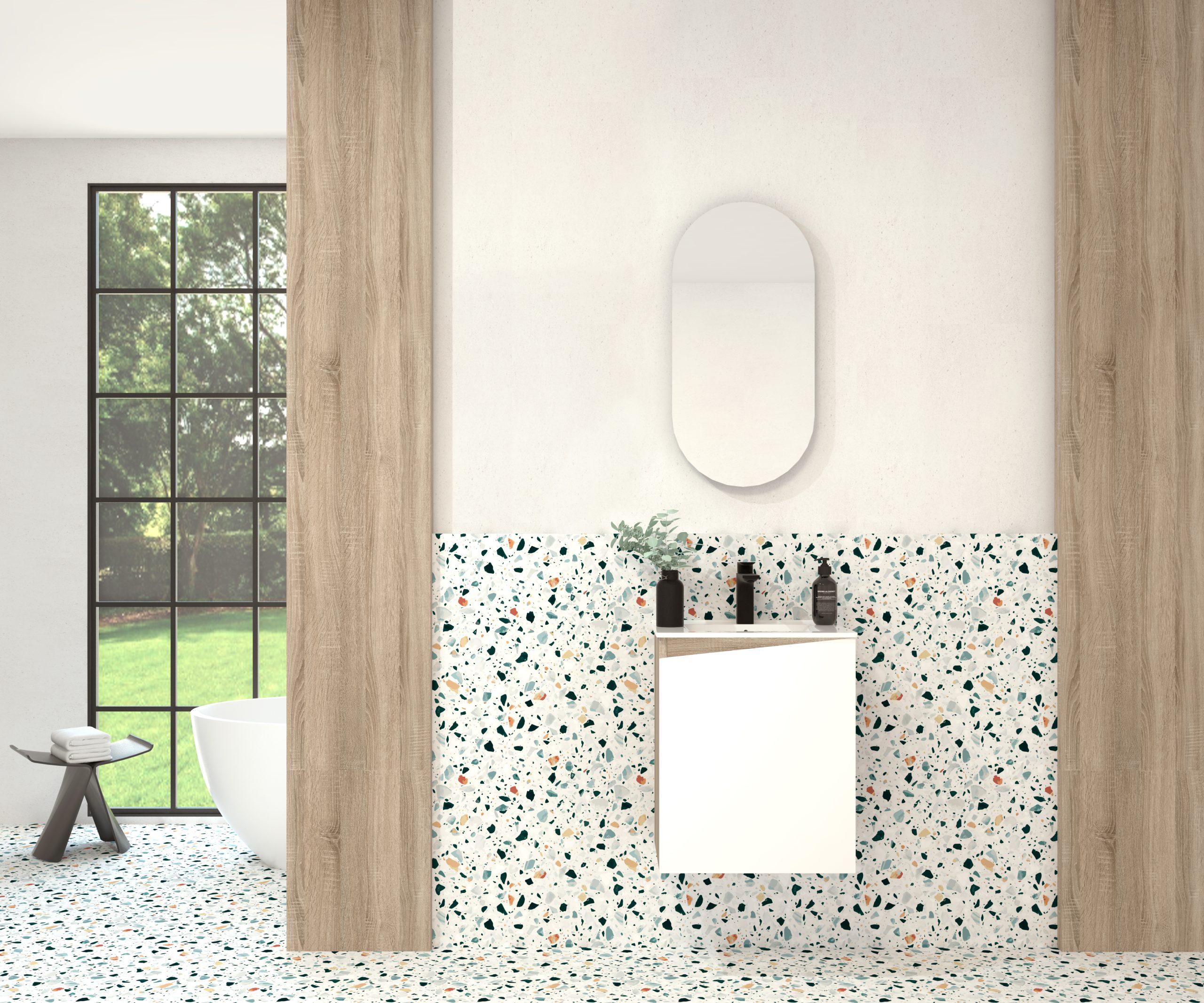 Pack COUSTOU + évier + capsule miroir